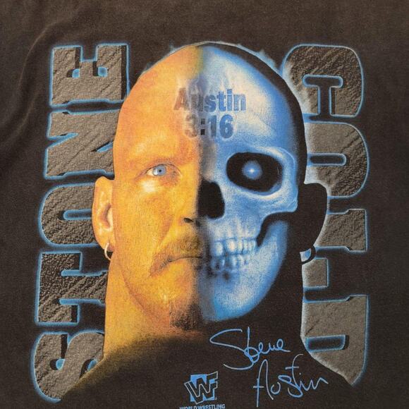 1997 Stone Cold Steve Austin ‘Other Side Jackass’ WWF Tee - Picture 2 of 7